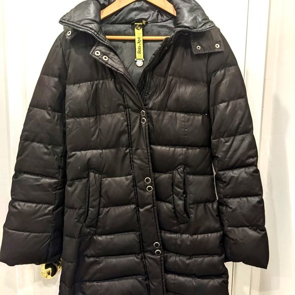 Soia & Kyo down filled black puffer winter parka jacket - S - Picture 1 of 8